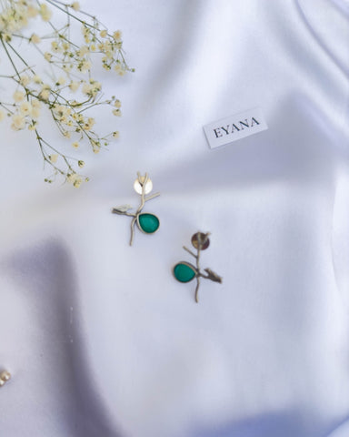 Eiana Studs Sea Green