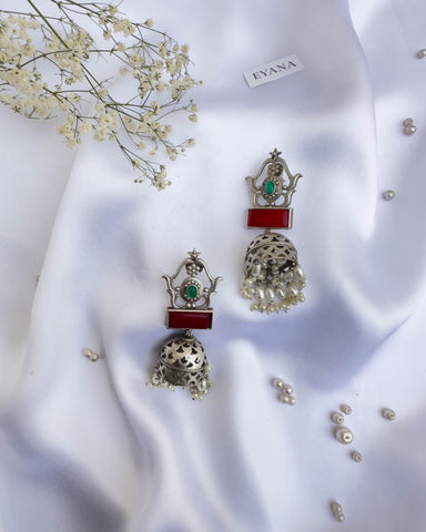 Hiana Earrings Red & Green