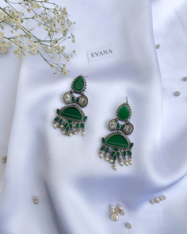 Jiana Earrings Green