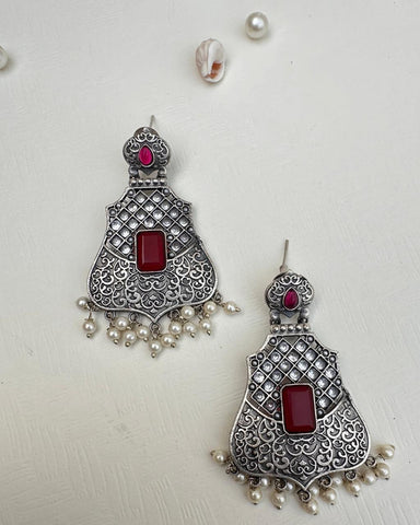 Miana Earrings Red