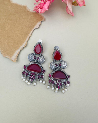 Jiana Earrings Mehroon