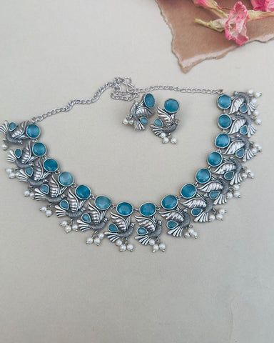 Sofia Choker Set Blue