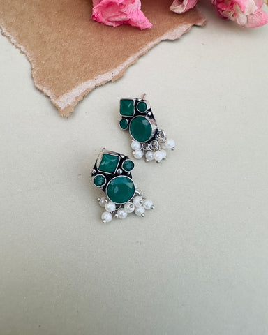 Siana Studs Green