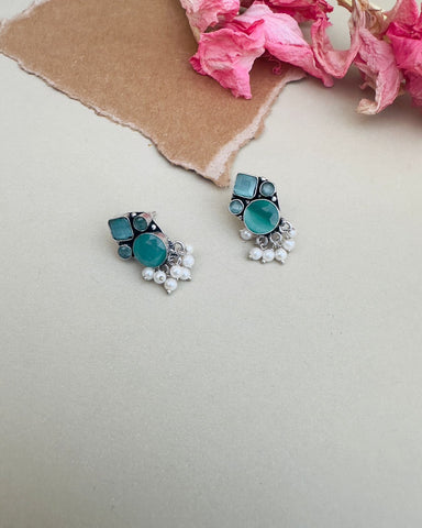 Siana Studs Sea Green