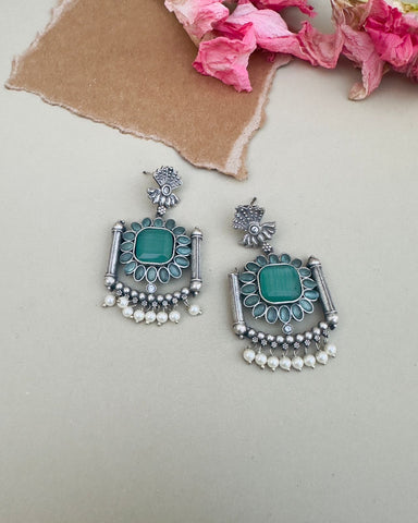 Diana Earrings Aqua