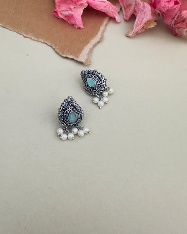 Qiana Studs Aqua